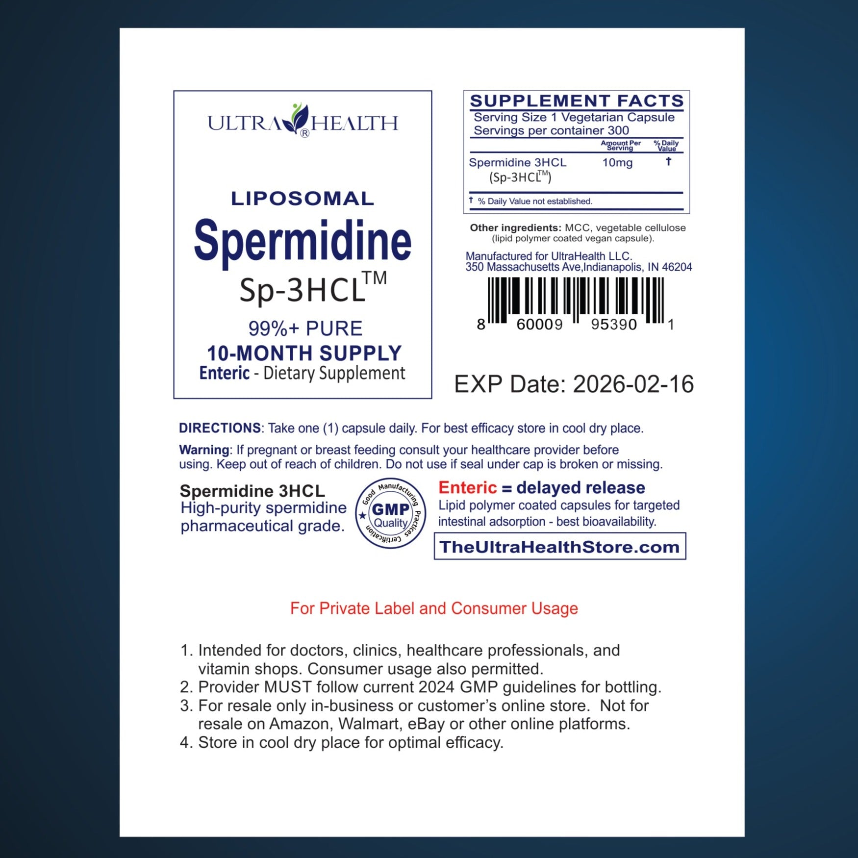 Best Spermidine Supplement - 10-month supply, 300E INTL Liposomal