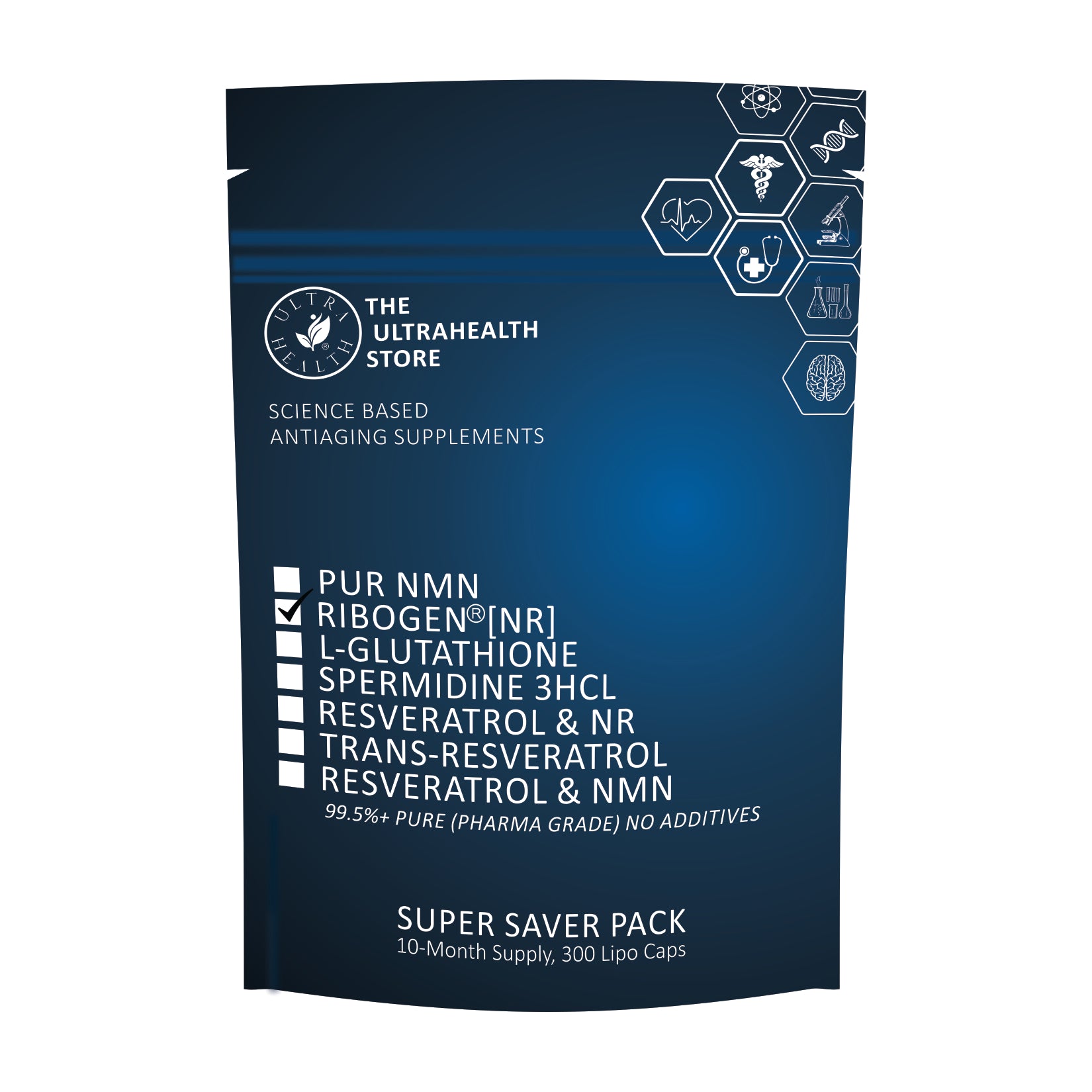 NR 300C INTL ENTERIC (300 capsules), Nicotinamide Riboside (100% RiboGEN) 300mg Vegetarian Capsules for Private Label Supplements